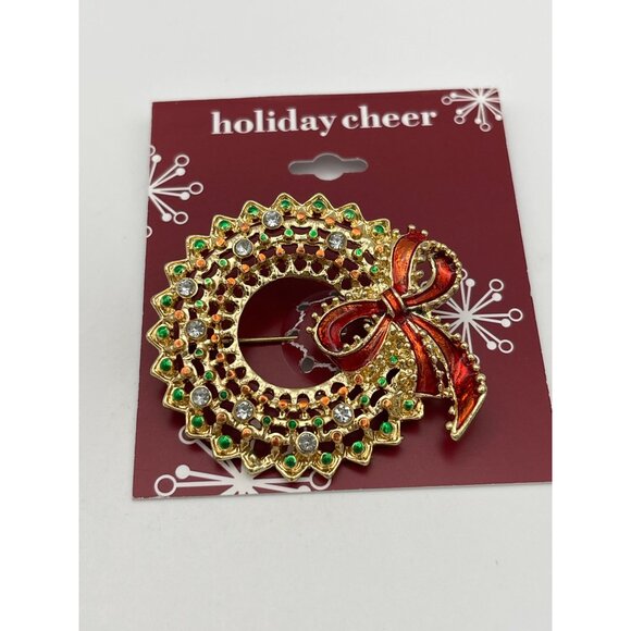 Christmas Holiday Brooches New In Wrappers - Picture 2 of 7